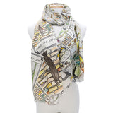 LOTS OF LUCK  Silk Scarf Shawl Tarot Cards Illustrations