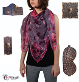 BARE BONES Snapping-Dragon Skull Neckerchief Scarf