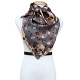 BARE BONES Snapping-Dragon Skull Neckerchief Scarf