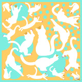 Accessorized Small & Mighty Cat Silk Satin Scarf