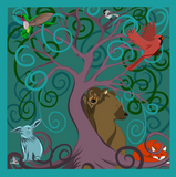 Strength In The Forest Silk Twill Scarf