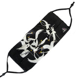"Hush" Swans Fairytale Theme Fashion Silk Face Mask
