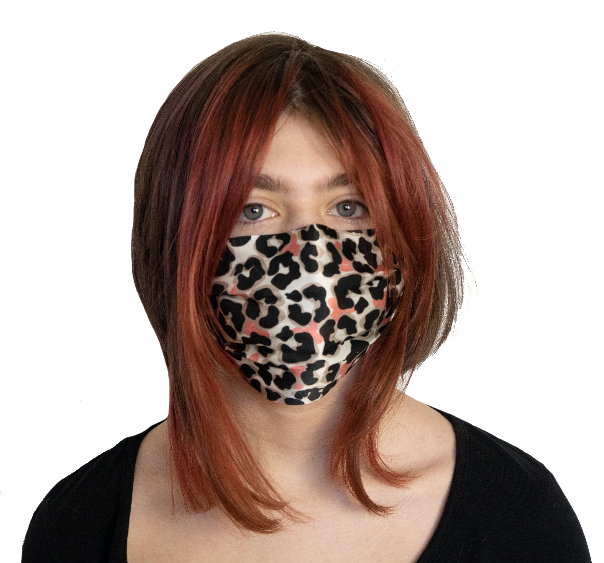"Soft Whispers" Neutral Leopard Fashion Silk Face Mask