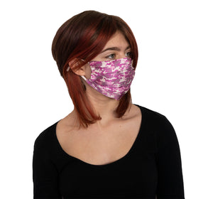 "Renegade" Pink Camo Fashion Silk Face Mask
