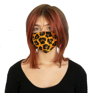 "Feisty" Pink Leopard Fashion Silk Face Mask