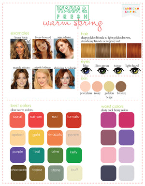 Color Fan for Warm Light Spring Palette (Your Perfect Colors When Shopping)