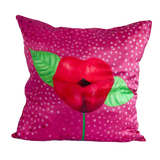 KISS ME LIPS Silk Pillowcase Accent Decorative Throw Pillow/Cushion